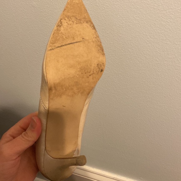 Cream Pointed Heels - Picture 5 of 8